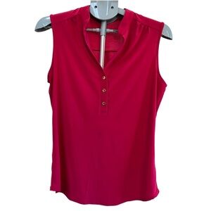 PerSeption Concept Sleeveless Blouse, Red, Sz Large